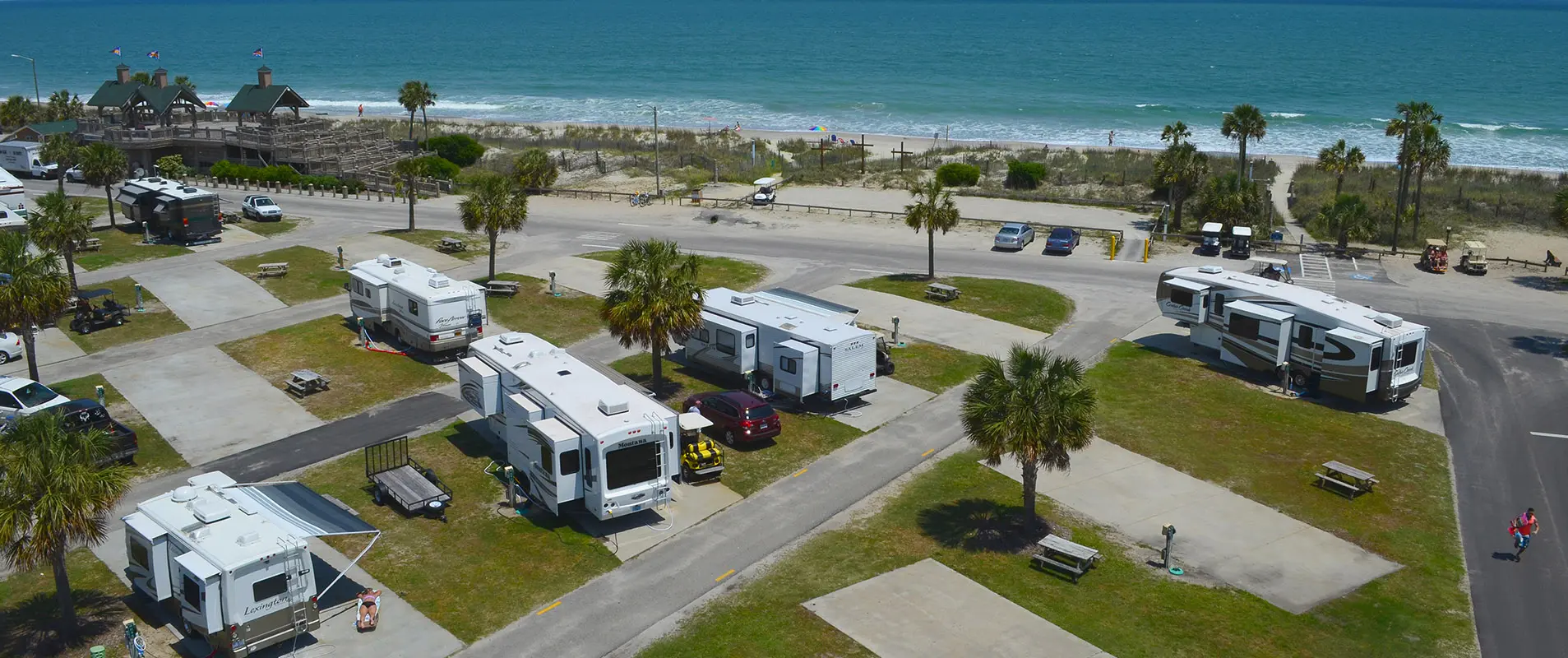 Ocean Lakes oceanfront campsites in Myrtle Beach SC