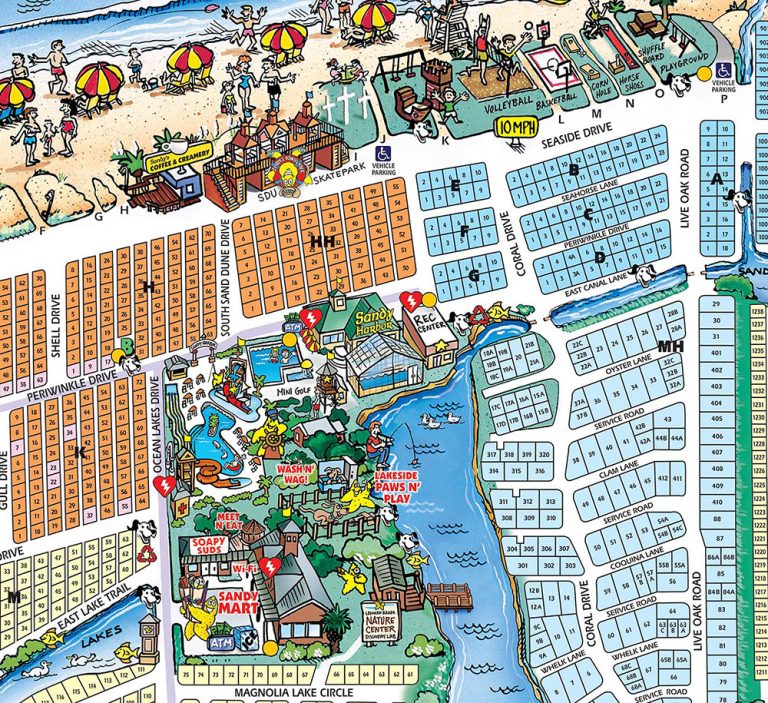 Maps Ocean Lakes Family Campground